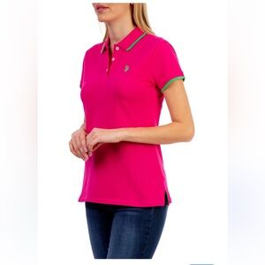 Pappagallo Golf Dress Women Medium Pink Collared Sleeveless Parrot Preppy‎ Polo